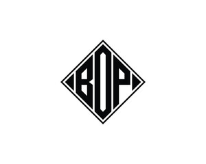 BOP logo design vector template. BOP