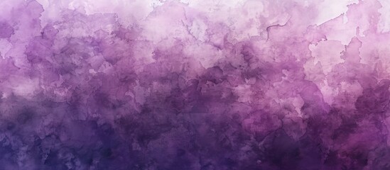 Fototapeta premium purple and pink gradient texture. Dark sky with clouds. Watercolor hand drawn illustration in style.