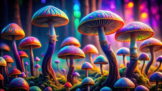 Psychedelic cubensis mushrooms with hallucinogenic properties, psychedelic, cubensis, mushrooms