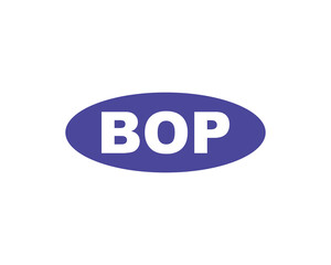 BOP logo design vector template. BOP