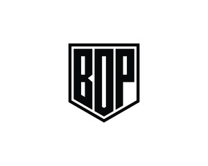 BOP logo design vector template. BOP