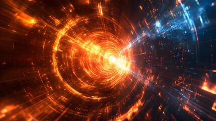 Fototapeta premium 80. The concept of the Higgs boson field affecting particle mass