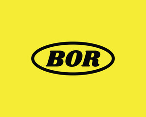 BOR logo design vector template. BOR