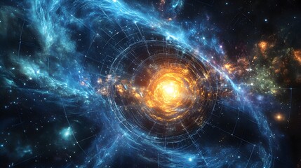 Fototapeta premium 85. A conceptual diagram of the universe is expansion and the Big Bang