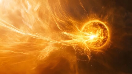 Naklejka premium 90. A visualization of the Earth is magnetic field interacting with solar wind