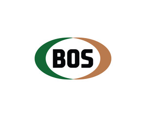 BOS logo design vector template. BOS
