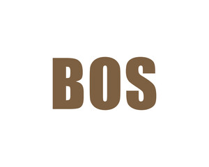 BOS logo design vector template. BOS