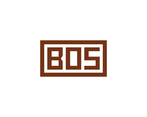BOS logo design vector template. BOS