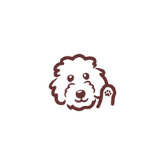 dog Pet friendly sign, entrance door sticker with cute