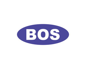 BOS logo design vector template. BOS