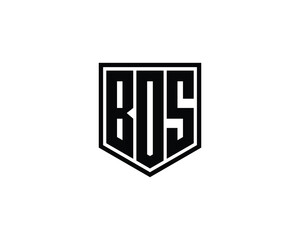 BOS logo design vector template. BOS