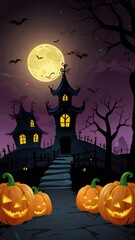 Fototapeta premium halloween background with pumpkin