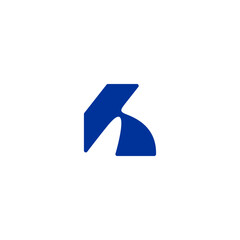 simple letter H logo, letter K vector icon