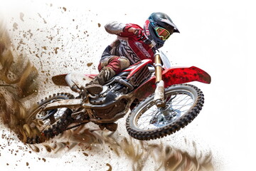 Dirt bike rider, Supercross, Sport concept, nice action of motorcycle jump