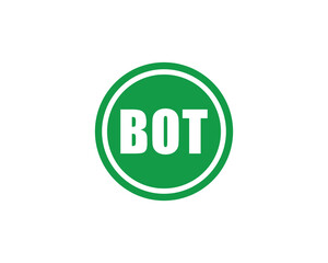 BOT logo design vector template. BOT