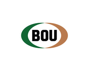 BOU logo design vector template. BOU