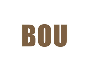 BOU logo design vector template. BOU