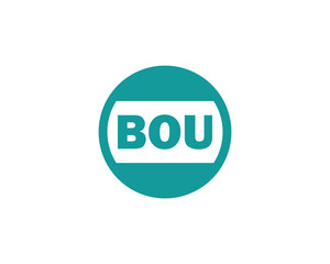 BOU logo design vector template. BOU