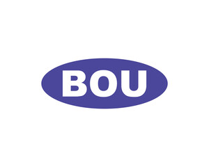 BOU logo design vector template. BOU