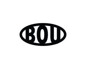 BOU logo design vector template. BOU © xcoolee