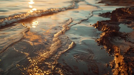 Petroleum contamination along a coastline