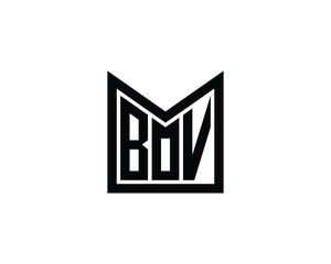 BOV logo design vector template. BOV