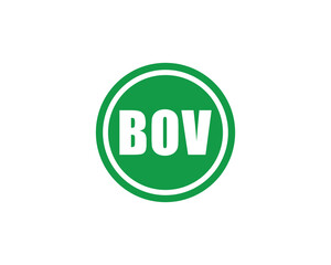 BOV logo design vector template. BOV
