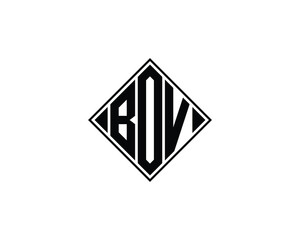 BOV logo design vector template. BOV