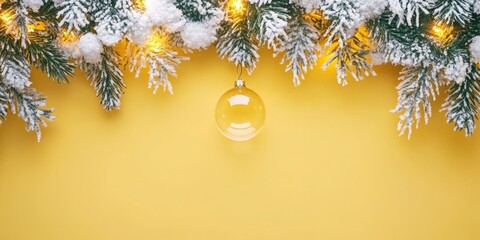 Merry Christmas and Happy New Year bright colorful composition. Xmas background with festive decorative elements. Festive banner and web poster, greeting card, flyer and brochure