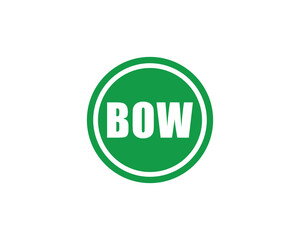 BOW logo design vector template. BOW