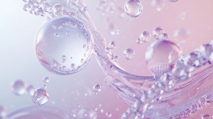 Enchanting Crystal like Water Droplets Floating in Mesmerizing Patterns