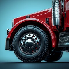 Red Truck Wheel