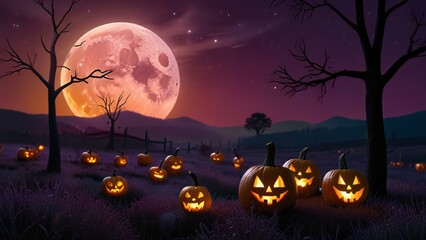 halloween background with pumpkin