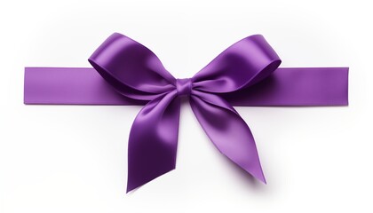purple bow isolated on white background