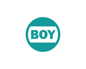 BOY logo design vector template. BOY