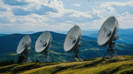 Satellite Dishes on a Mountaintop
