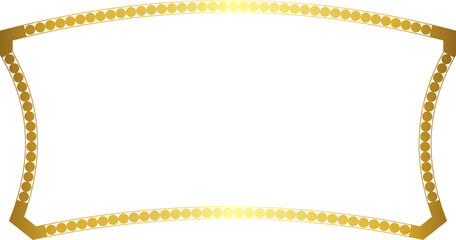 Rectangle Vintage Frame horizontal round circular graphic design artistic Gold picture frame luxury golden frame gold border vector royals framework decoration decorative element isolated background 