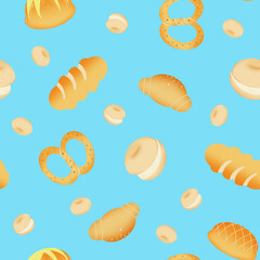 seamless background with bread