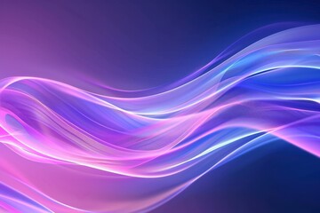 Naklejka premium Abstract digital wave background featuring vibrant purple and blue hues, fluid movement, and a dynamic aesthetic, perfect for technology and creative design applications.