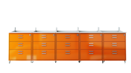 Filing cabinet on transparent background
