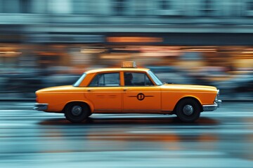 Taxi in Motion Blur