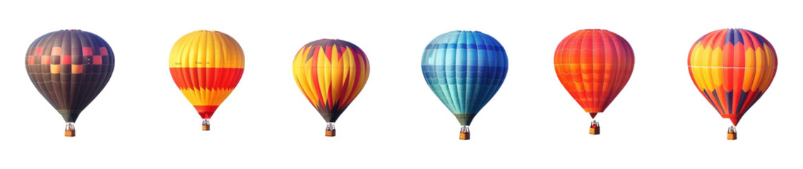 Fototapeta premium set of colorful hot air balloons