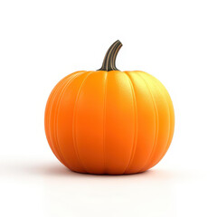 A simple pumpkin sits on a white backdrop, awaiting creative carving ideas for Halloween festivities.