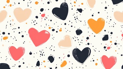 Fototapeta premium Explore a vibrant pink heart pattern This seamless abstract design adds a touch of luxury to any modern project.