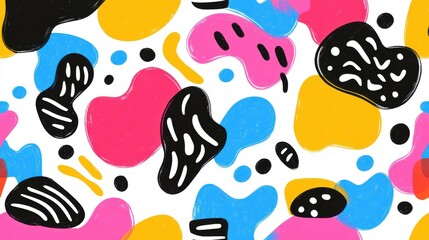 Discover unique seamless handdrawn patterns perfect for adding a modern touch to your creative designs with various textures.