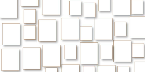 Abstract white color and gray squer pattern texture background.