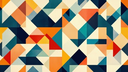 Discover a sleek geometric pattern featuring stylish triangles for a modern and vibrant aesthetic.