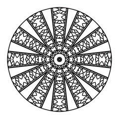 Geometric Floral Mandala Pattern coloring page white background