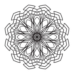 Geometric Floral Mandala Pattern coloring page white background