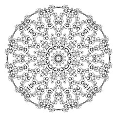 Geometric Floral Mandala Pattern coloring page white background